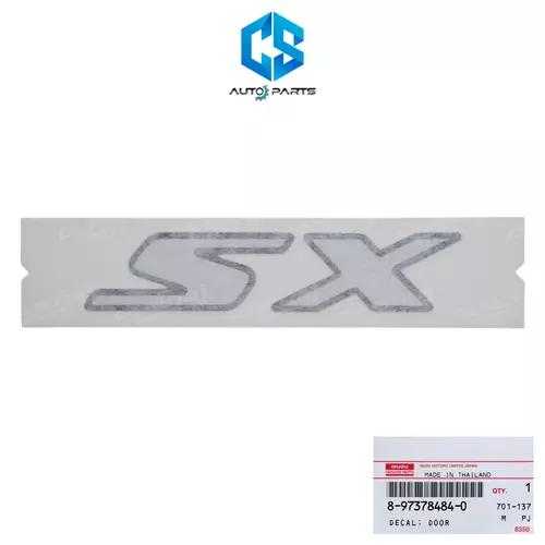 (แท้100%)สติ๊กเกอร์ SX - ISUZU D-MAX ปี02-11 (ติดข้างประตู)(1ชิ้น)(8-97378484-0)