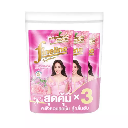 ไฟน์ไลน์ น้ํายาปรับผ้านุ่ม สูตรมาตรฐาน สีชมพู 470 มล. x 3 134114