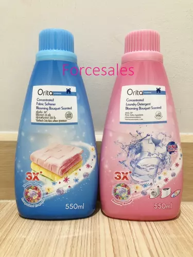 Orita  โอริต้า น้ำยาปรับผ้านุ่ม เข้มข้น 3 เท่า ขนาด 550ml / Orita โอริต้า ผลิตภัณฑ์ซักผ้า สูตรเข้มข้น 550ml