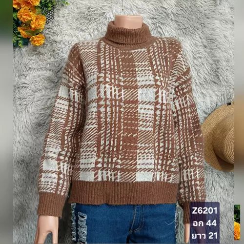 เสื้อไหมพรมกันหนาว มือสอง ไซส์และตำหนิแจ้งอยู่ในรูป
