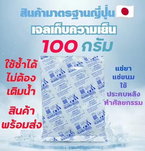 เจลเก็บความเย็น ขนาด100กรัม Ice Gel ใช้ประคบหลังทำศัลยกรรม แช่อาหาร กล่องข้าว แช่ยา แช่ขนม งานขนส่ง งานเดลิเวอรี่ ใช้ซ้ำได้