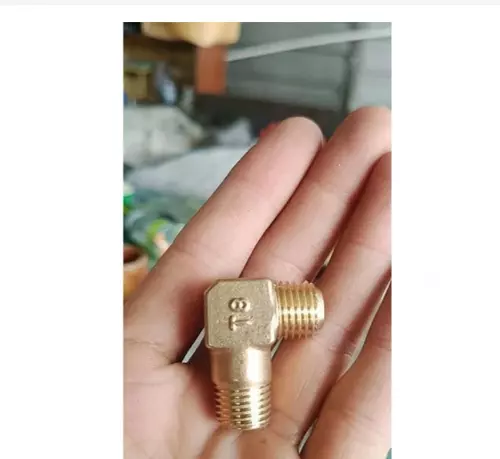 ข้องอปั๊มลมออยฟรี  (ขนาดเกลียว 13 x 14mm.) (ต่อระหว่างเสื้ออสูบกับเช็ควาล์ว)