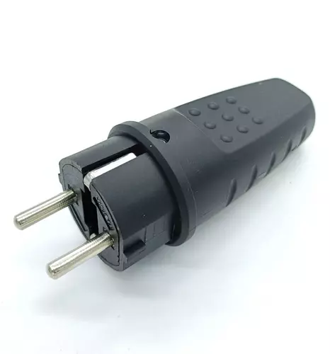 TUNA ปลั๊ก AC เยอรมัน 2P ปลั๊กพาวเวอร์ ตัวผู้ 2 ขา ขากลม  16A 250v(ราคาต่อ1ตัว)