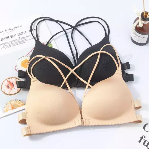 Pinkybra บรา ตะขอหน้า บราไร้โครง ไร้ขอบ แฟชั่น ยกทรง ชุดชั้นใน ผู้หญิง Bra บรา ใส่สบาย ไร้ตะเข็บ เสื้อชั้นใน BRA-001