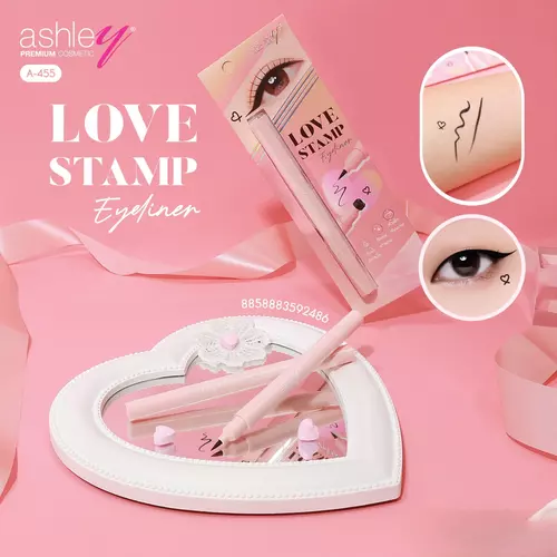 A-455 ashley Love Stamp Eyeliner อายไลเนอร์+ปั้มหัวใจ ในแท่งเดียว