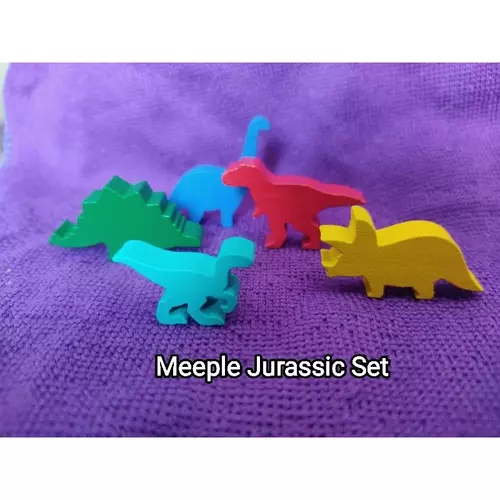 Meeple Jurassic  Set ไดโนเสาร์ (ราคาต่อชุด 1 ชุด มี 5 ชิ้น)