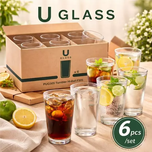 [รุ่นยอดนิยม] แก้วน้ำ 10oz (ยกกล่อง 6 ใบ) 🥤 แก้วน้ำดื่ม แก้วเบียร์ ใส่แปรงสีฟัน เนื้อหนาใสสะอาด