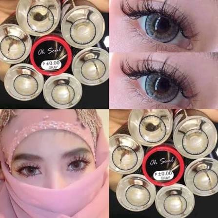 คอนแทคเลนส์ จาก กทม.บิ๊กอาย รุ่น Oh soul/Soul สีเทา/ตาล Gray/Brown มีค่าสายตา (0.00)-(-10.00)