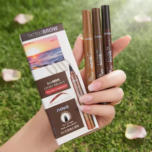 Novo Tattoo Brow Tint My 4-Tip Brow ปากกาเขียนคิ้ว 4 แฉก กันน้ำ ติดทน เนรมิตคิ้วสวยปัง ดูเป็นธรรมชาติ 🦊💖
