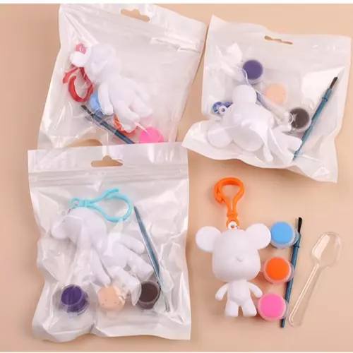 ￼DIY พวงกุญแจหมี ชุดระบายสี ระบายสีเด็ก เซ็ตระบายสีรูปปั้นหมีสุดน่ารัก