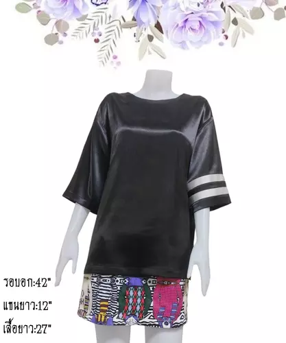 เสื้อแขนสั้นแฟชั่นผู้หญิงมือสอง
