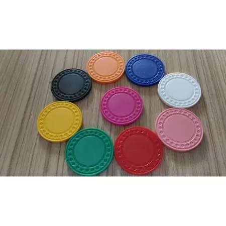 เหรียญพลาสติกขนาด 4 ซม. หนา 3.5 มม.( ราคาต่อชิ้น)*รบกวนสั่งซื้อตั้งแต่ 10 ชิ้นขึ้นไป*