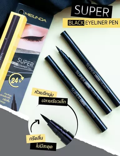 MEILINDA MC3092 super black eyeliner pen อายไลเนอร์ปากกา เขียนง่าย แห้งไว ติดทน กันน้ำกันเหงื่อ