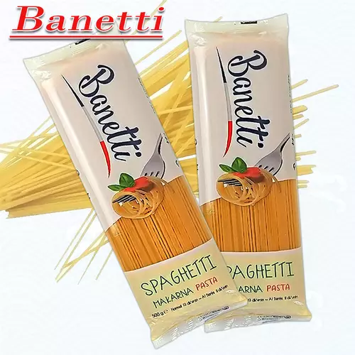 Banetti Spaghetti เส้นสปาเก็ตตี้นำเข้าอิตาลี เส้นเหนียวนุ่ม คุณภาพดี 500 กรัม (1ซอง)