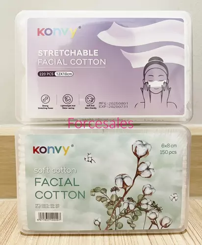Konvy สำลีแผ่นบาง เพื่อผิวหน้าโดยเฉพาะ 150ชิ้น /220ชิ้น