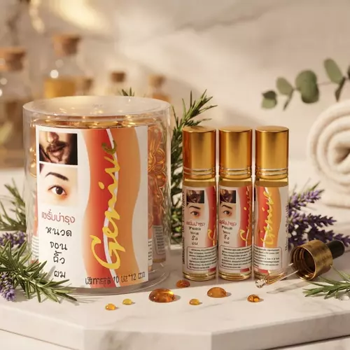 Genive จีนิวี่ เซรั่มบำรุง หนวด จอน คิ้ว ผม 10ml. 🌿🪄