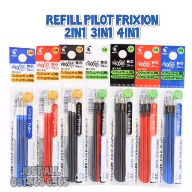 ไส้ปากกาลบได้ Pilot Frixion ชนิดรีฟิล ขนาด 0.38 / 0.4 / 0.5 สำหรับปากการุ่น Slim, 2in1, 3in1 และ 4in1