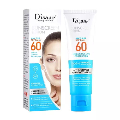 Disaar UV SUNSCREEN ครีมกันแดด SPF UVB60+ สำหรับบำรุงผิวหน้า กันน้ำ ติดทนนาน