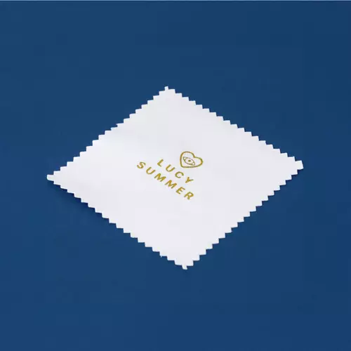 LUCYSUMMER ผ้าเช็ด ทําความสะอาดเครื่องประดับ Jewelry Polishing Cloth สีขาว ขนาด 8x8 cm