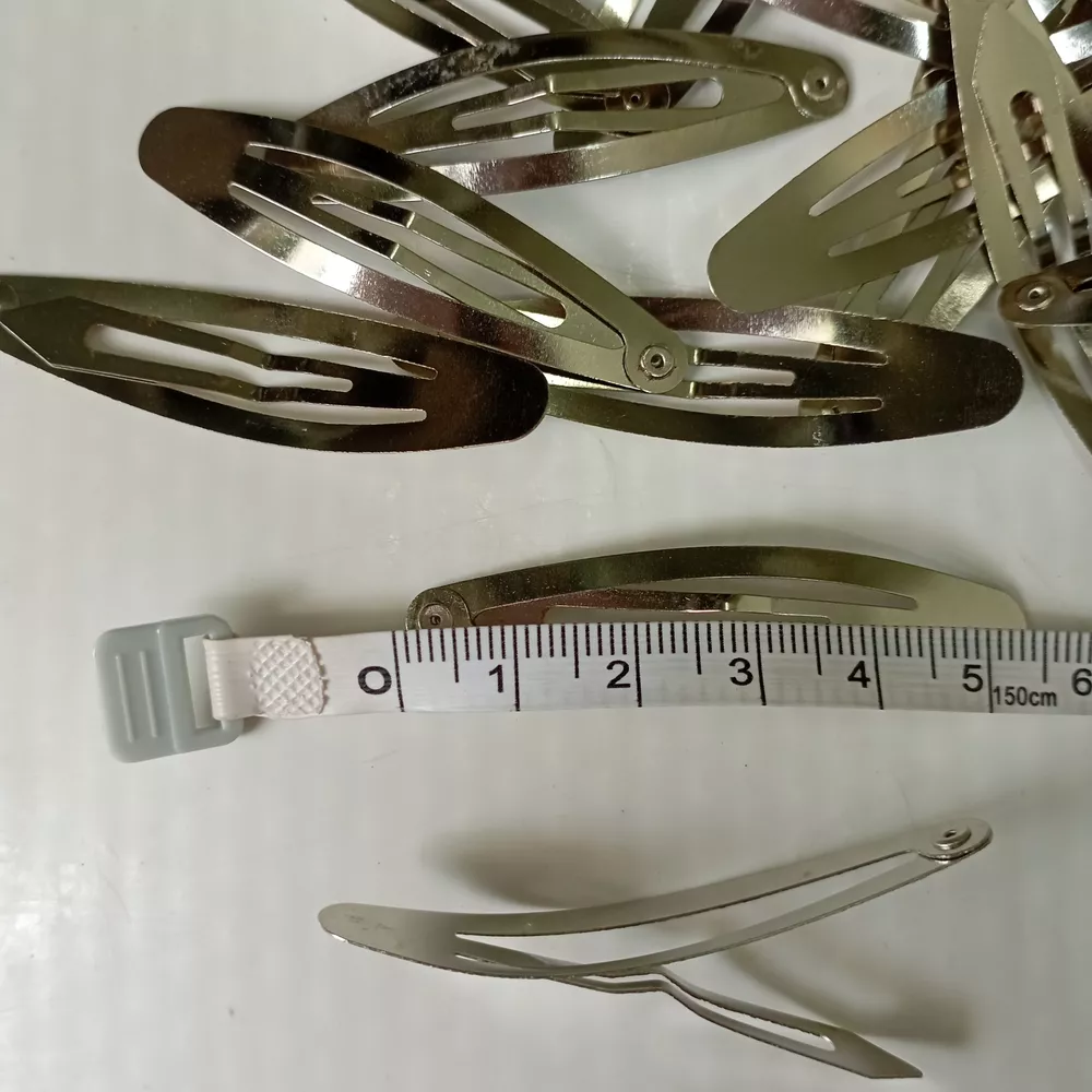 กิ๊บเปาะแปะทรงรี สีเงิน 5.5 ซม. ฐานกิ๊บติดผม DIY อะไหล่กิ๊บ งานแฮนด์เมด