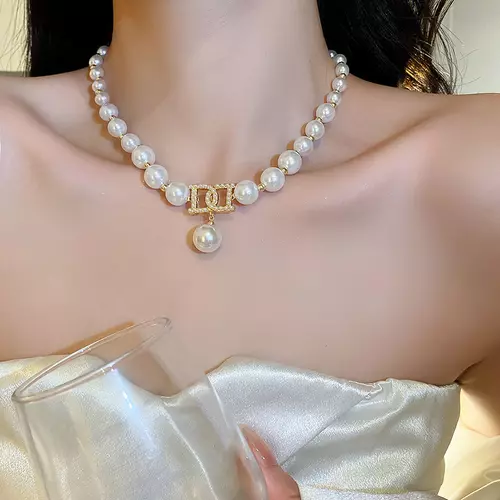 D&D Pearl Necklace | สร้อยคอไข่มุกดีไซน์หรู อะไหล่ทองพรีเมี่ยม พร้อมส่งจากไทย 🇹🇭