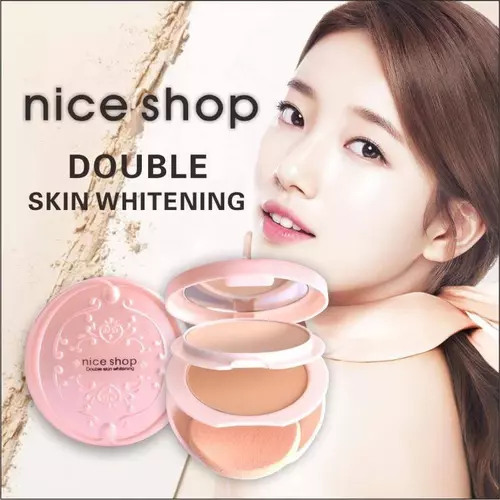 NICE SHOP no.1256 BB แป้งบีบี 2 ชั้น  Whitening SPF30 PA++ เนื้อละเอียด ปกปิดเนื้อบางเบา เกลี่ยง่าย