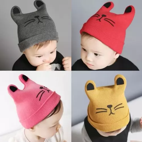 #พร้อมส่ง!! หมวกไหมพรมเด็ก หมวกกันหนาว หมวกเด็ก