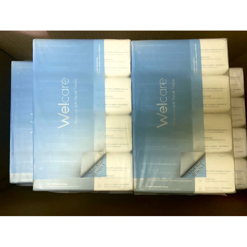 ทิชชู่Welcare หนา3ชั้น Welcare Premium Soft Facial Tissue